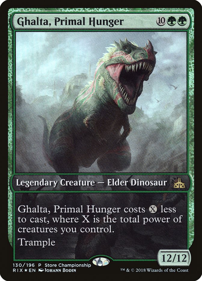 Ghalta, Primal Hunger (Store Championship) (Extended Art) [Rivals of Ixalan Promos] | Good Games Modbury