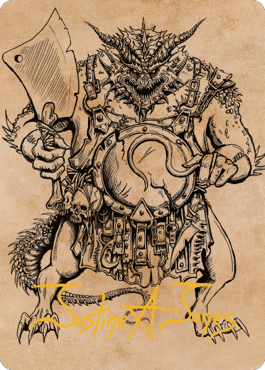 Thrakkus the Butcher Art Card (Gold-Stamped Signature) [Commander Legends: Battle for Baldur's Gate Art Series] | Good Games Modbury