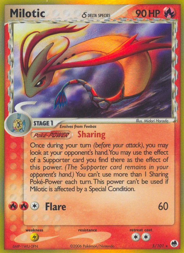 Milotic (5/101) (Delta Species) [EX: Dragon Frontiers] | Good Games Modbury