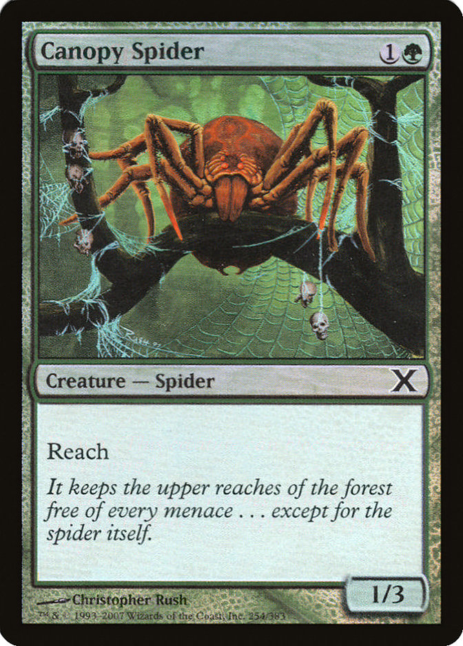 Canopy Spider (Premium Foil) [Tenth Edition] | Good Games Modbury