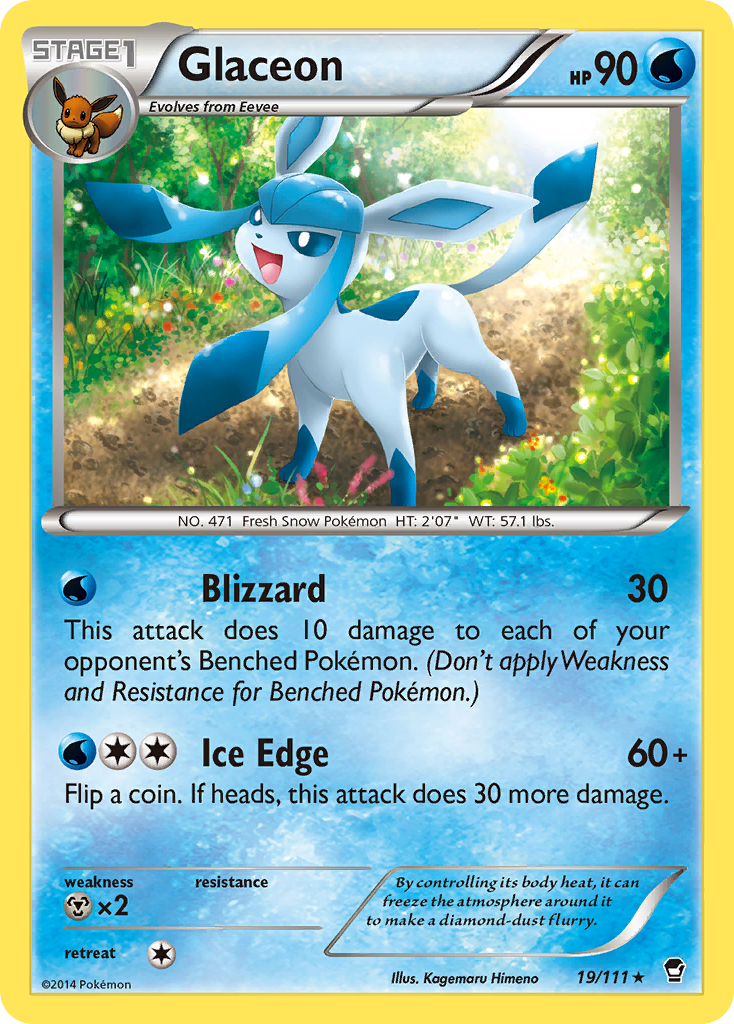 Glaceon (19/111) [XY: Furious Fists] | Good Games Modbury