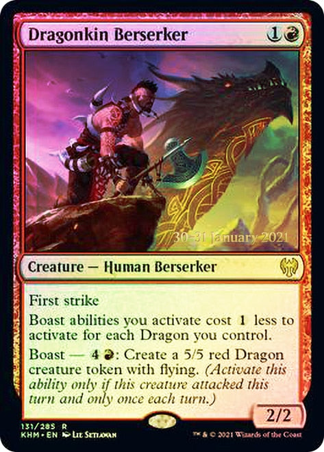 Dragonkin Berserker [Kaldheim Prerelease Promos] | Good Games Modbury