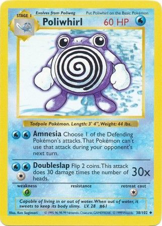 Poliwhirl (38/102) [Base Set Shadowless Unlimited] | Good Games Modbury