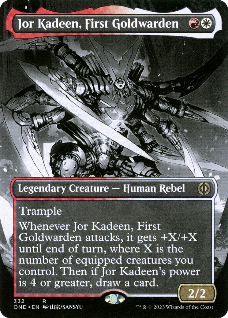 Jor Kadeen, First Goldwarden (Borderless Manga) [Phyrexia: All Will Be One] | Good Games Modbury