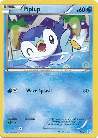 Piplup (16/30) [XY: Trainer Kit 3 - Suicune] | Good Games Modbury