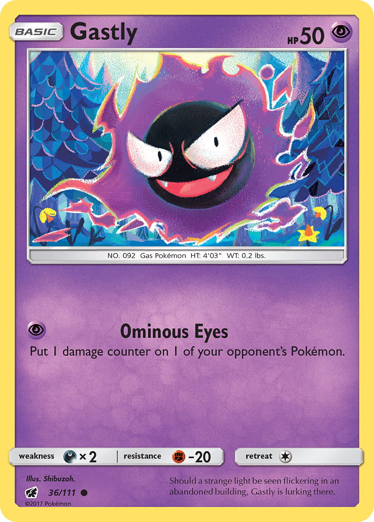 Gastly (36/111) [Sun & Moon: Crimson Invasion] | Good Games Modbury