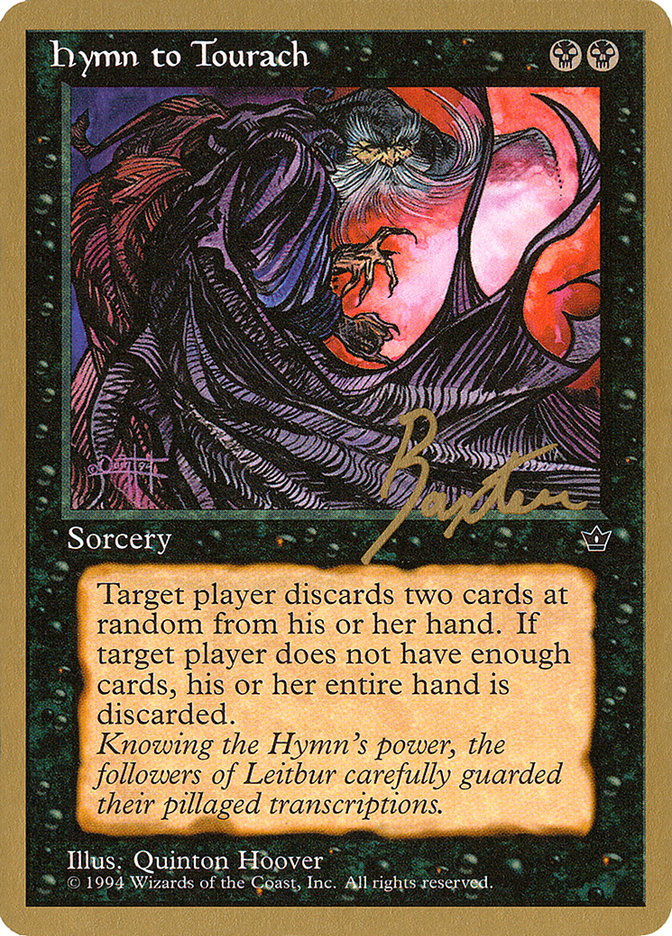 Hymn to Tourach (Cloak) (George Baxter) [Pro Tour Collector Set] | Good Games Modbury