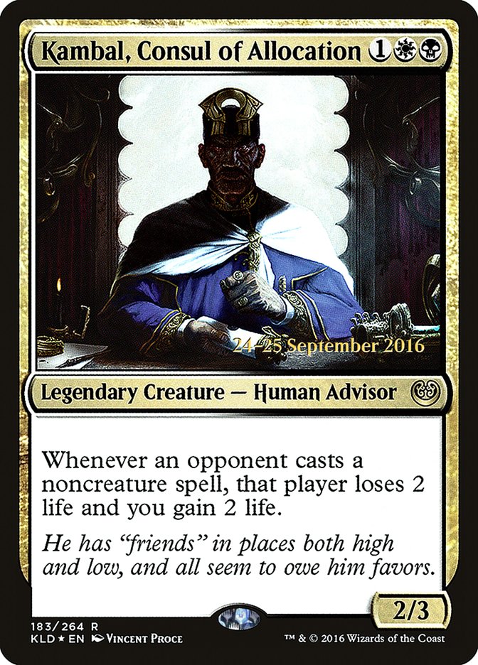 Kambal, Consul of Allocation [Kaladesh Prerelease Promos] | Good Games Modbury