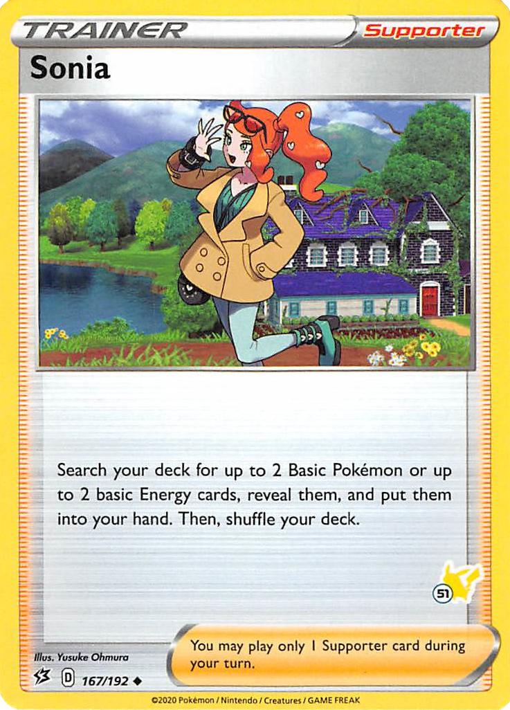 Sonia (167/192) (Pikachu Stamp #51) [Battle Academy 2022] | Good Games Modbury