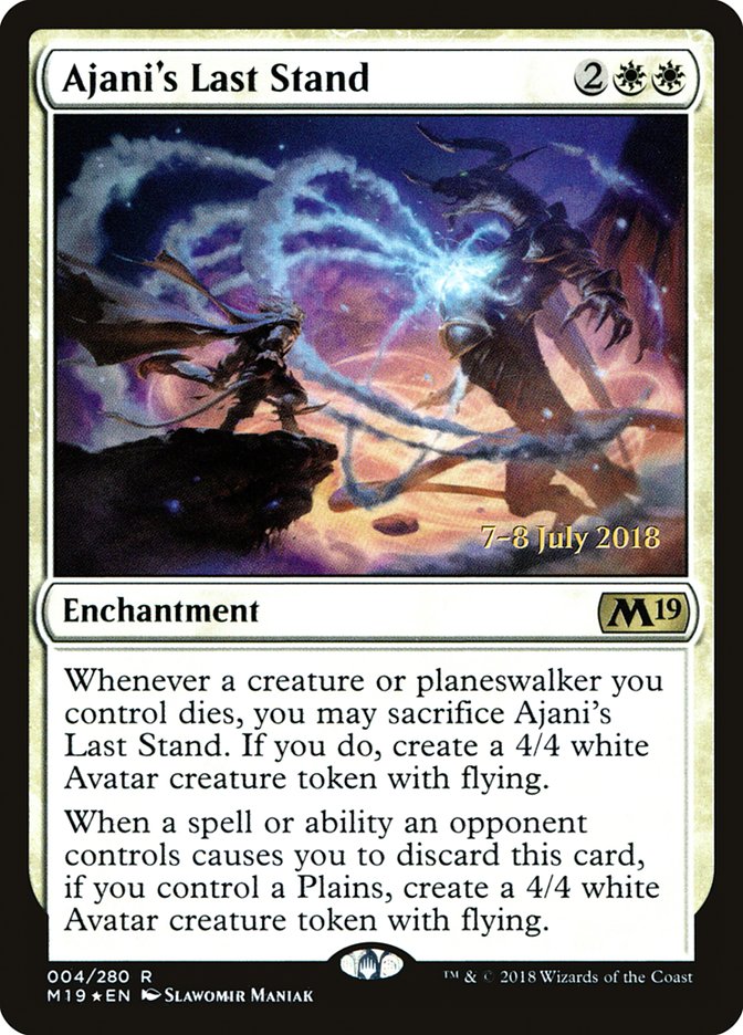 Ajani's Last Stand [Core Set 2019 Prerelease Promos] | Good Games Modbury