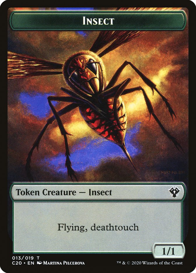 Spirit // Insect (013) Double-Sided Token [Commander 2020 Tokens] | Good Games Modbury