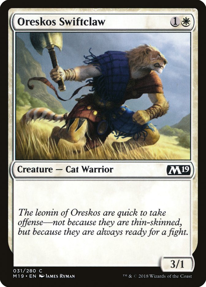 Oreskos Swiftclaw [Core Set 2019] | Good Games Modbury