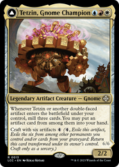 Tetzin, Gnome Champion // The Golden-Gear Colossus [The Lost Caverns of Ixalan Commander] | Good Games Modbury