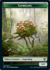 Food // Saproling Double-Sided Token [Commander 2021 Tokens] | Good Games Modbury