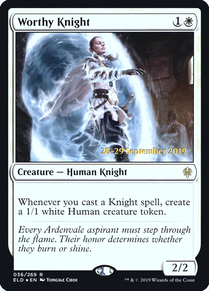 Worthy Knight [Throne of Eldraine Prerelease Promos] | Good Games Modbury