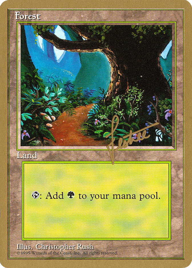 Forest (bl376) (Bertrand Lestree) [Pro Tour Collector Set] | Good Games Modbury