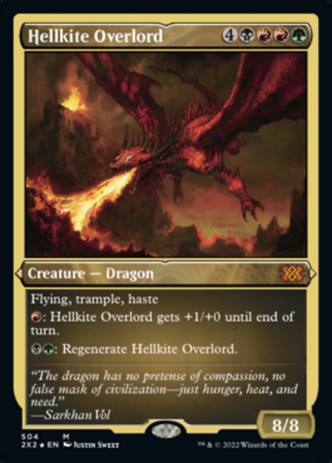 Hellkite Overlord (Foil Etched) [Double Masters 2022] | Good Games Modbury