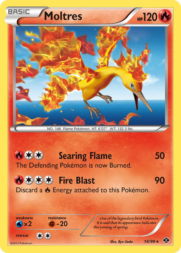 Moltres (14/99) (Blister Exclusive) [Black & White: Next Destinies] | Good Games Modbury