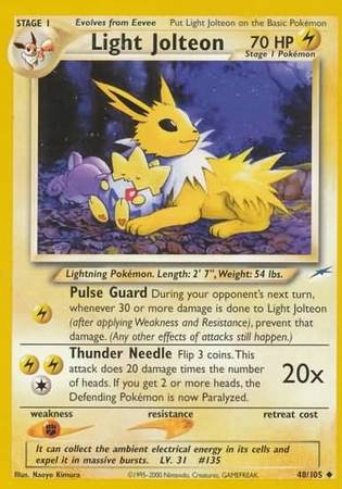 Light Jolteon (48/105) [Neo Destiny Unlimited] | Good Games Modbury