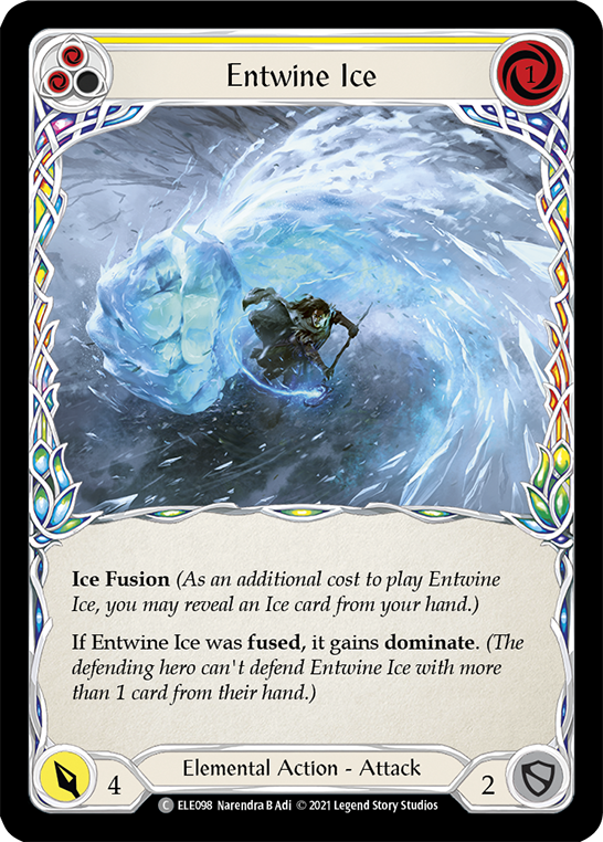 Entwine Ice (Yellow) [ELE098] (Tales of Aria)  1st Edition Rainbow Foil | Good Games Modbury