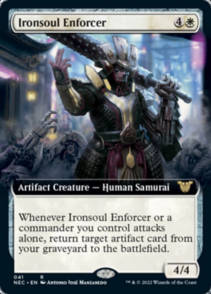 Ironsoul Enforcer (Extended Art) [Kamigawa: Neon Dynasty Commander] | Good Games Modbury