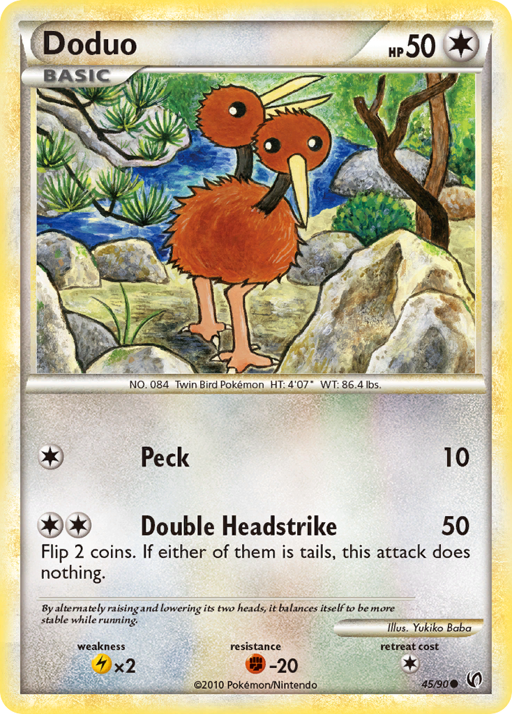 Doduo (45/90) [HeartGold & SoulSilver: Undaunted] | Good Games Modbury