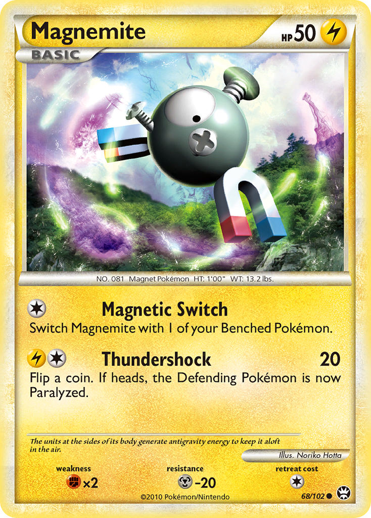 Magnemite (68/102) [HeartGold & SoulSilver: Triumphant] | Good Games Modbury