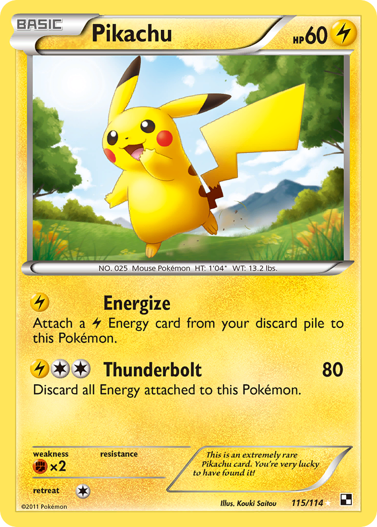 Pikachu (115/114) [Black & White: Base Set] | Good Games Modbury