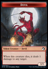 Spirit // Devil Double-Sided Token [Innistrad: Midnight Hunt Tokens] | Good Games Modbury