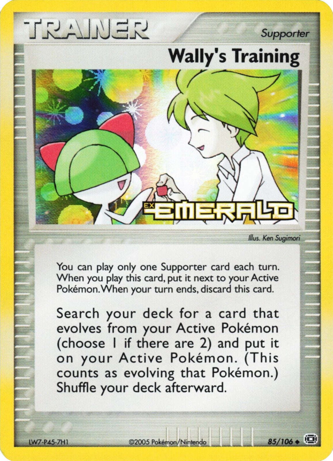 Wally's Training (85/106) (Stamped) [EX: Emerald] | Good Games Modbury