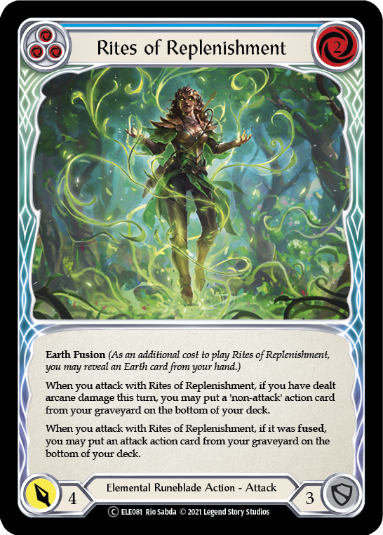 Rites of Replenishment (Blue) [U-ELE081] (Tales of Aria Unlimited)  Unlimited Rainbow Foil | Good Games Modbury