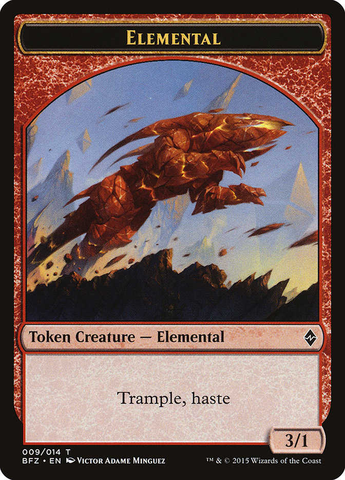 Elemental Token (009/014) [Battle for Zendikar Tokens] | Good Games Modbury