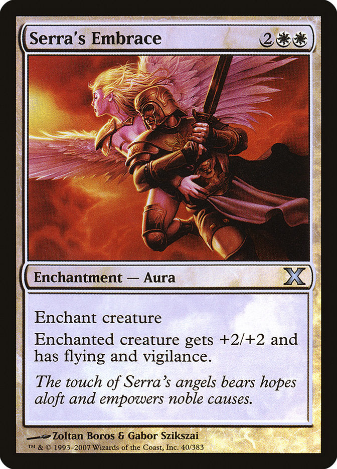 Serra's Embrace (Premium Foil) [Tenth Edition] | Good Games Modbury