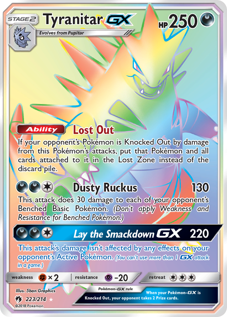 Tyranitar GX (223/214) [Sun & Moon: Lost Thunder] | Good Games Modbury