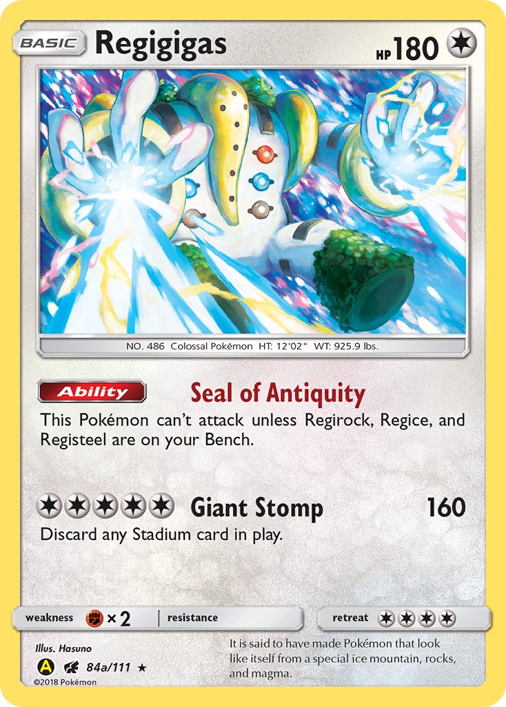 Regigigas (84a/111) (Alternate Art Promo) [Sun & Moon: Crimson Invasion] | Good Games Modbury