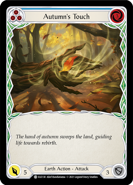 Autumn's Touch (Blue) [ELE130] (Tales of Aria)  1st Edition Rainbow Foil | Good Games Modbury