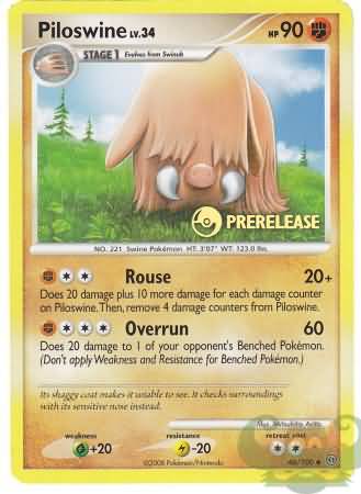 Piloswine (46/100) (Prerelease Promo) [Nintendo: Black Star Promos] | Good Games Modbury