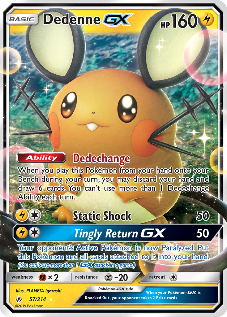 Dedenne GX (57/214) [Sun & Moon: Unbroken Bonds] | Good Games Modbury