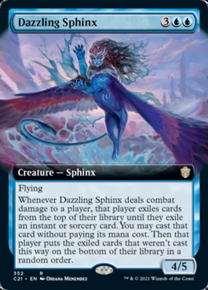 Dazzling Sphinx (Extended Art) [Commander 2021] | Good Games Modbury