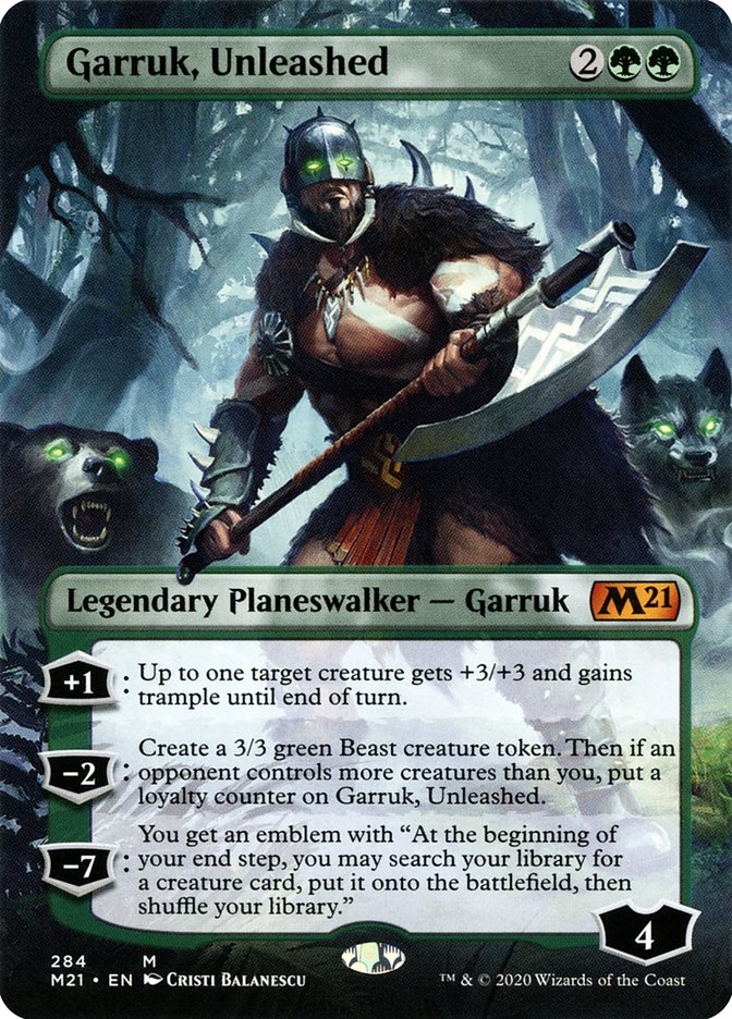 Garruk, Unleashed (Borderless) [Core Set 2021] | Good Games Modbury