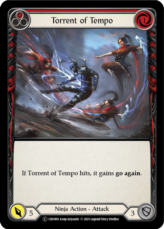 Torrent of Tempo (Red) [U-CRU069] (Crucible of War Unlimited)  Unlimited Rainbow Foil | Good Games Modbury