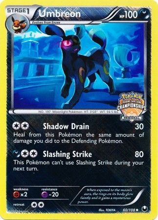 Umbreon (60/108) (Regional Championship Promo) [Black & White: Dark Explorers] | Good Games Modbury