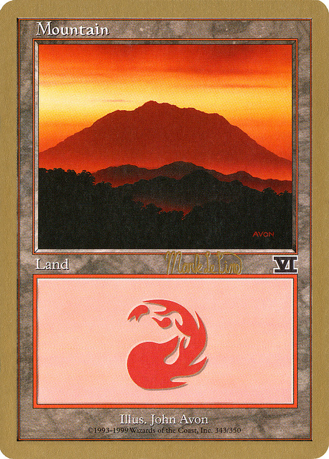 Mountain (mlp346a) (Mark Le Pine) [World Championship Decks 1999] | Good Games Modbury