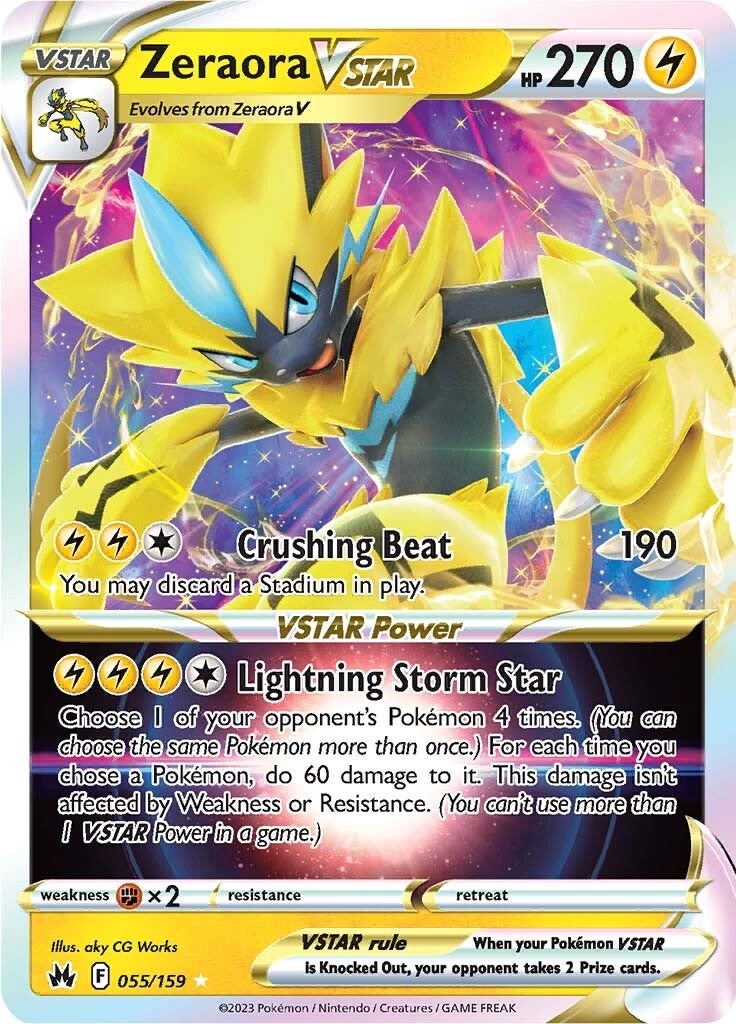 Zeraora VSTAR (055/159) [Sword & Shield: Crown Zenith] | Good Games Modbury