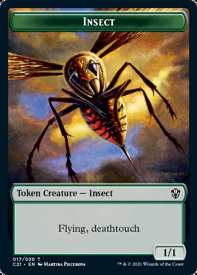 Beast (011) // Insect Double-Sided Token [Commander 2021 Tokens] | Good Games Modbury