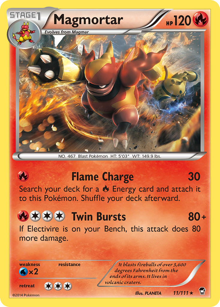 Magmortar (11/111) [XY: Furious Fists] | Good Games Modbury