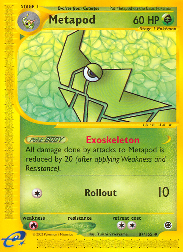 Metapod (87/165) [Expedition: Base Set] | Good Games Modbury