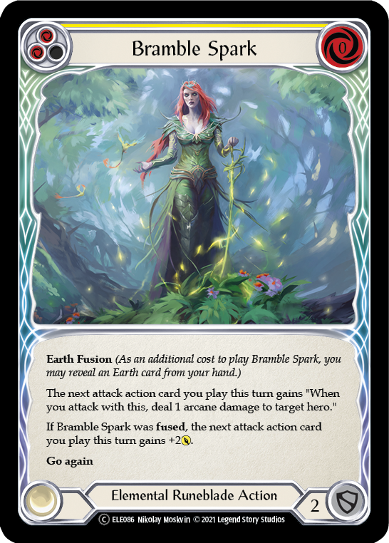 Bramble Spark (Yellow) [U-ELE086] (Tales of Aria Unlimited)  Unlimited Rainbow Foil | Good Games Modbury