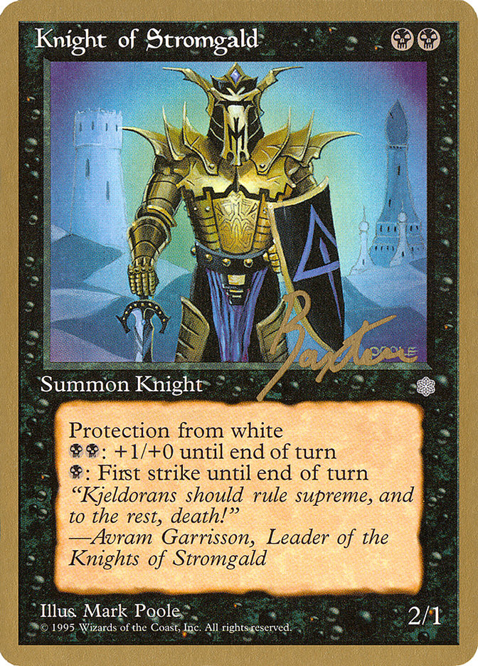 Knight of Stromgald (George Baxter) [Pro Tour Collector Set] | Good Games Modbury