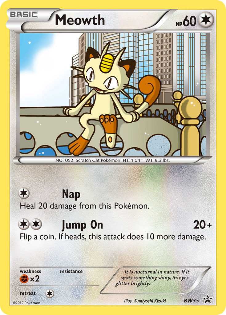 Meowth (BW35) (Cosmos Holo) [Black & White: Black Star Promos] | Good Games Modbury